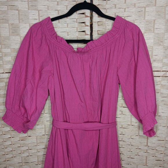 Ann Taylor Lot of 2 Dresses Peasant Midi and Floral Mini Shirt Dress - Picture 6 of 14